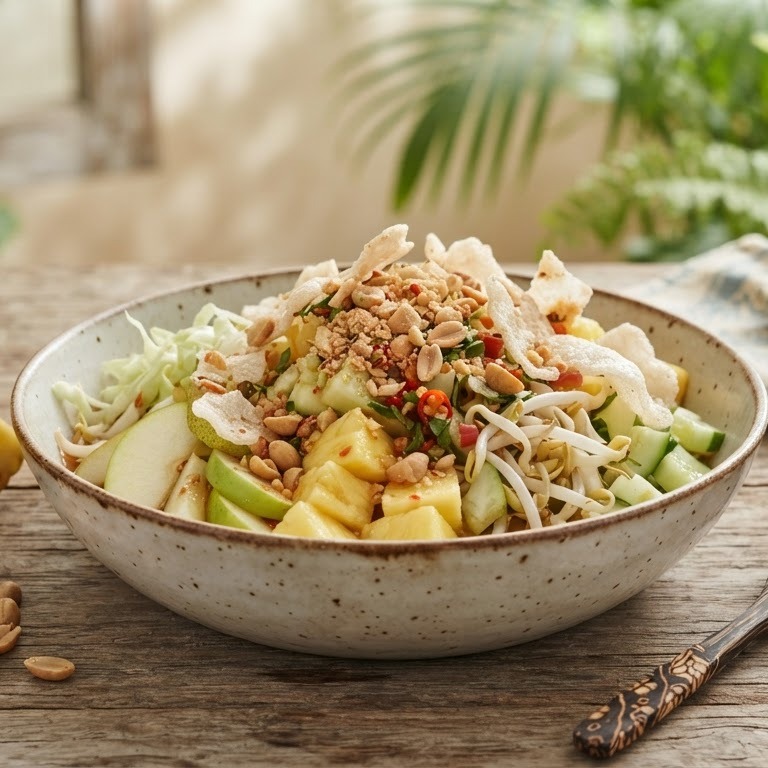 Asinan bogor (salade van vruchten en groenten) recept