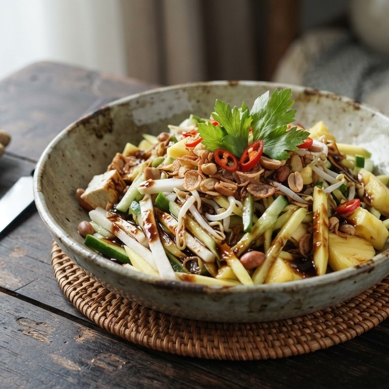 Asinan sapudi (gemende groente en fruit in ketjapsaus) recept