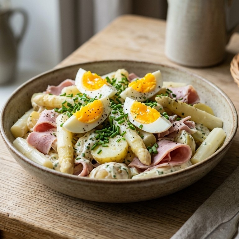 Asperge-ham salade recept