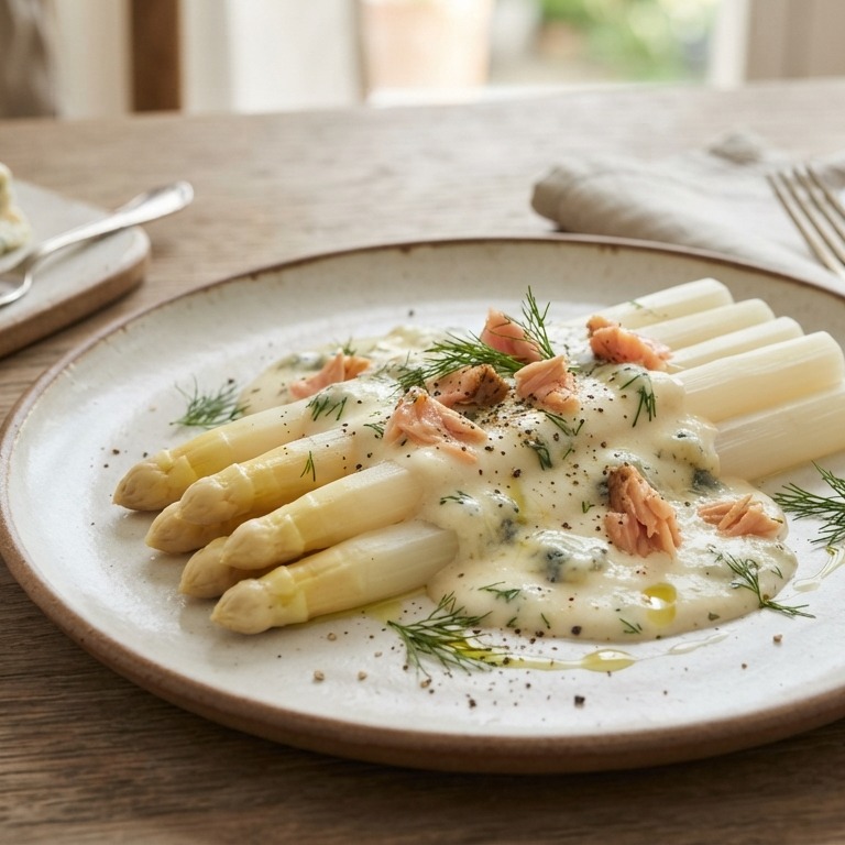 Asperge met gorgonzolasaus recept