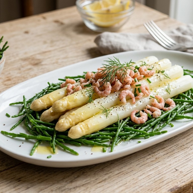 Aspergesalade op een groen bedje recept
