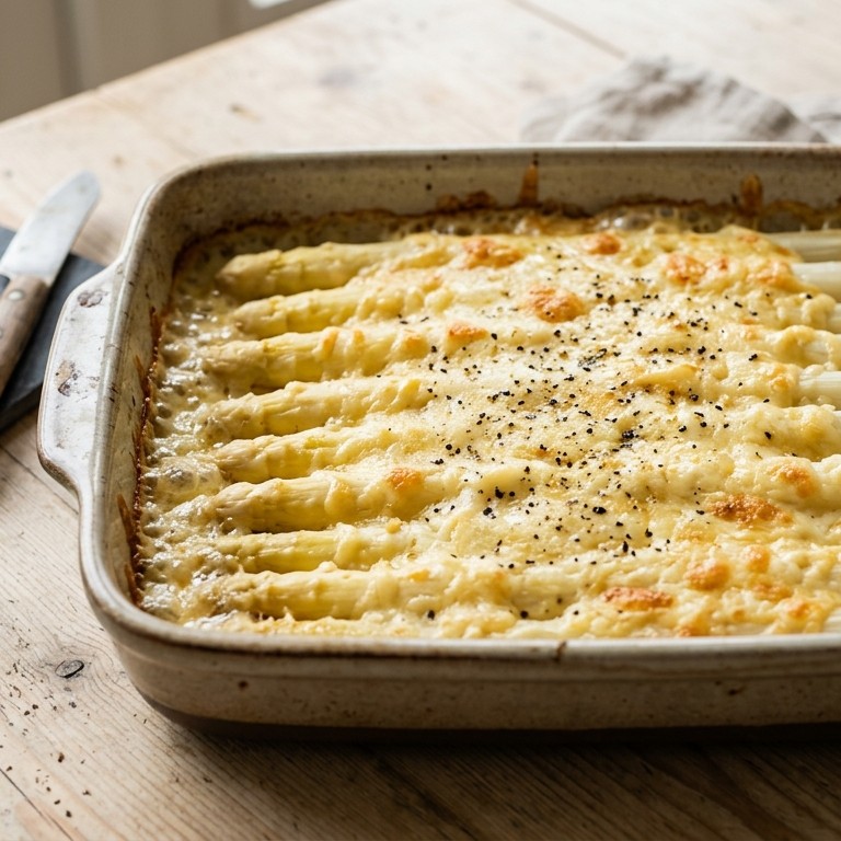 Aspergeschotel met geraspte kaas recept
