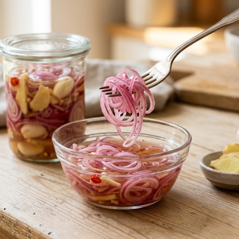 Atjar Bawang Merah (rode ui op zuur) recept