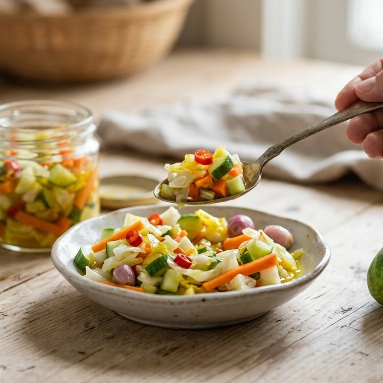 Atjar campur (koude groente op zoet/zuur) recept