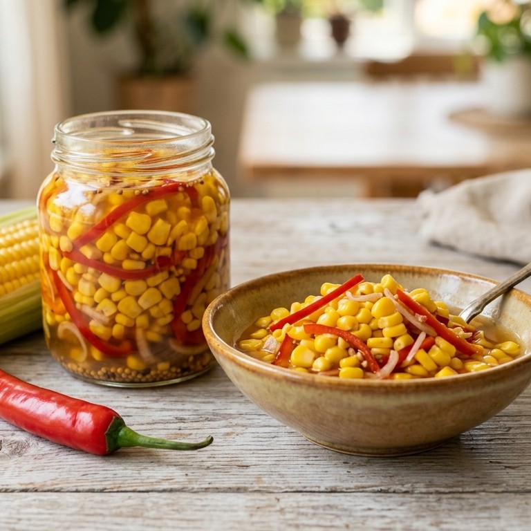 Atjar Jagung (mais op zuur) recept