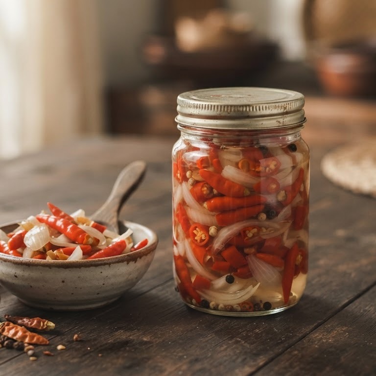 Atjar Pedis Pedis (zeer pikant zuur) recept