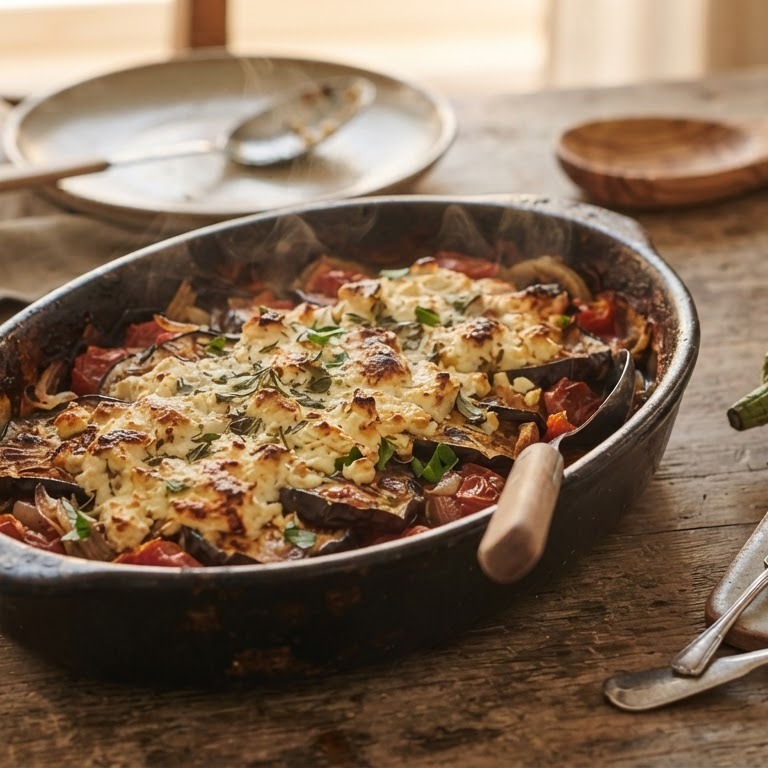 Aubergine met feta uit de oven recept