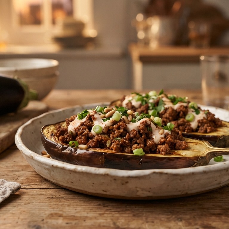 Aubergine met rundergehakt recept