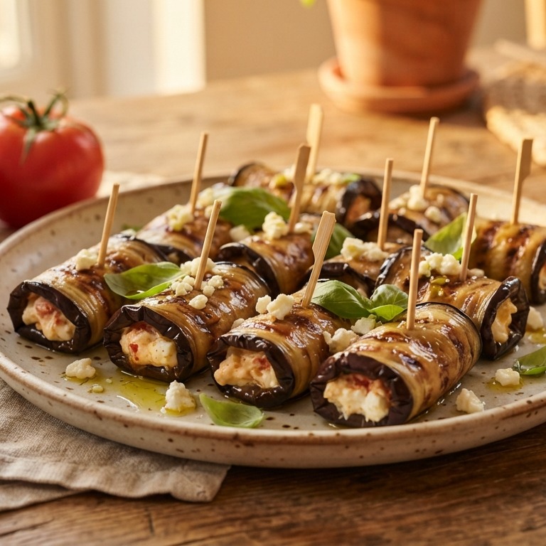 Aubergine rolletjes recept