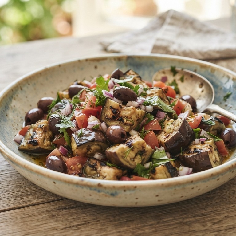 Aubergine salade recept