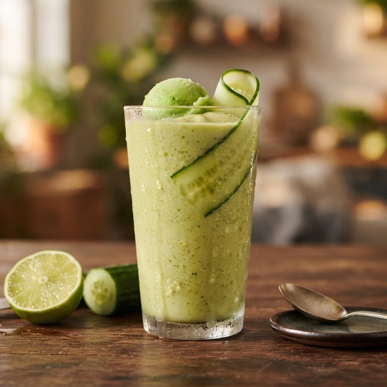 Avocado & komkommersmoothie recept