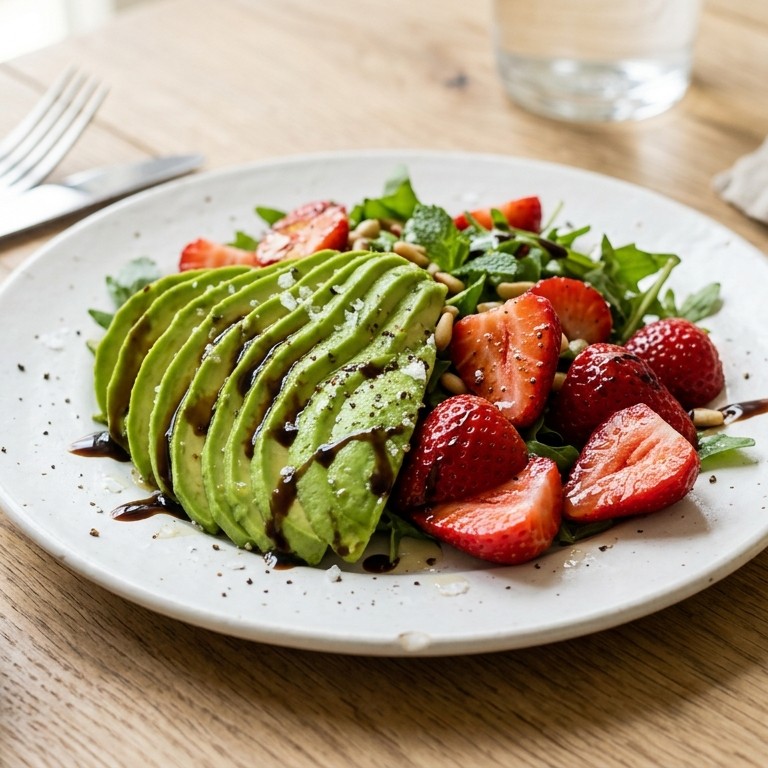 Avocadosalade met aardbeien recept