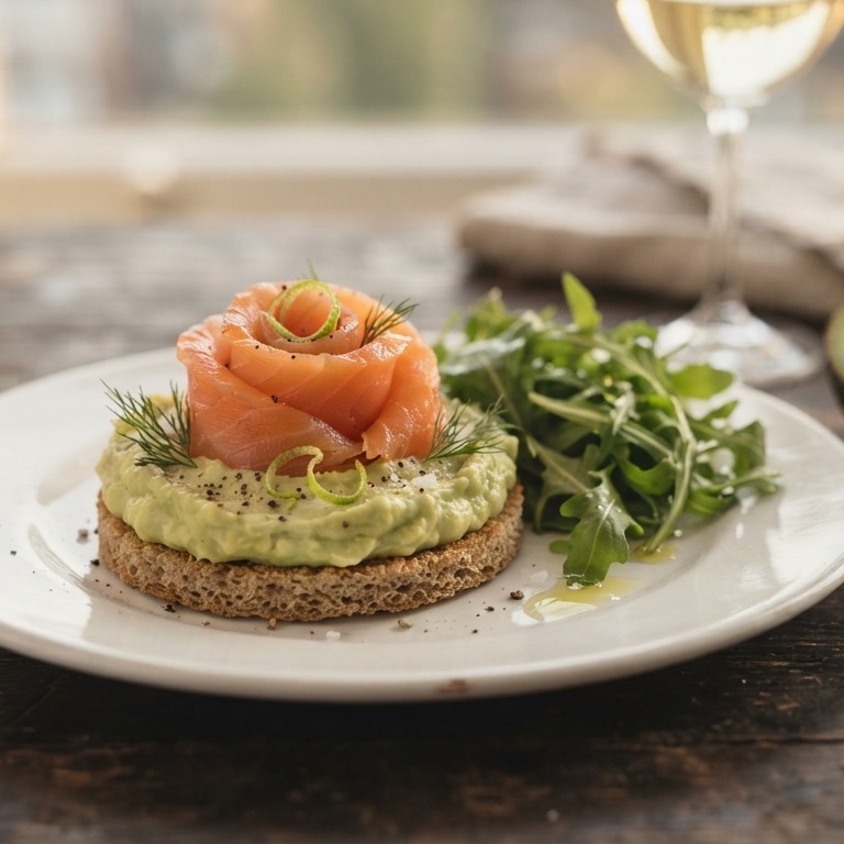 Avocadotaartje met gerookte zalm recept