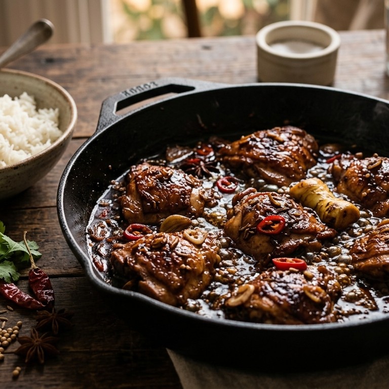 Ayam ketjap (kipkarbonaadjes in pittige ketjapsaus) recept