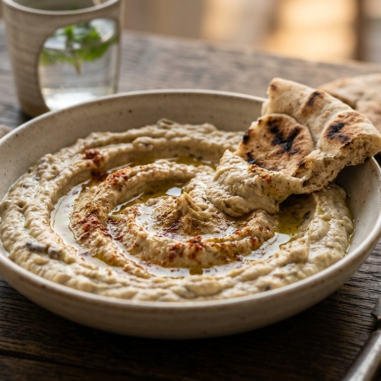 Baba Ghanoush, puree van aubergine en tahina recept