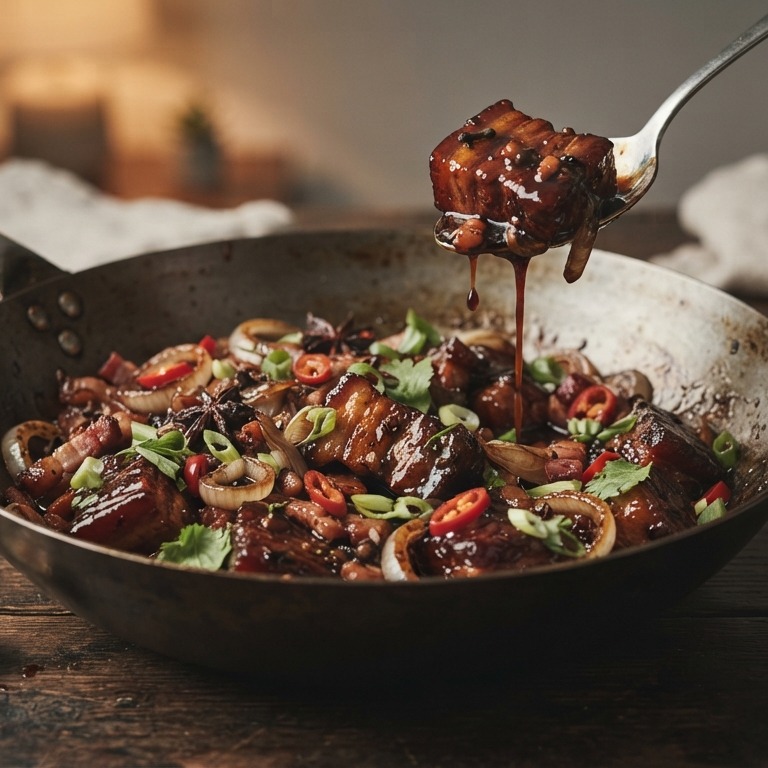 Babi ketjap met gember en knoflook recept