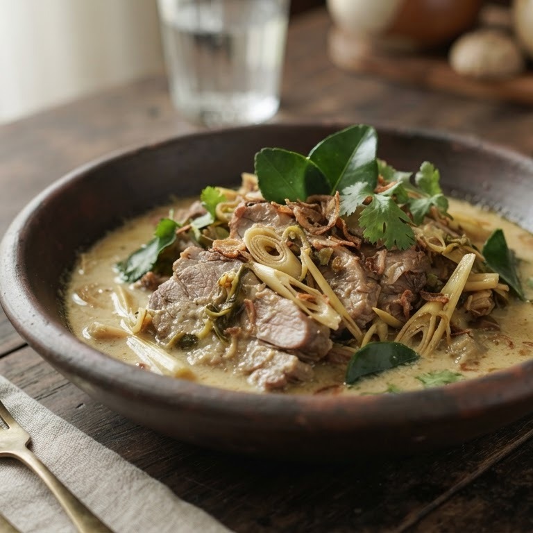 Babi masak kemirie (hamlapjes met kemirienoten) recept