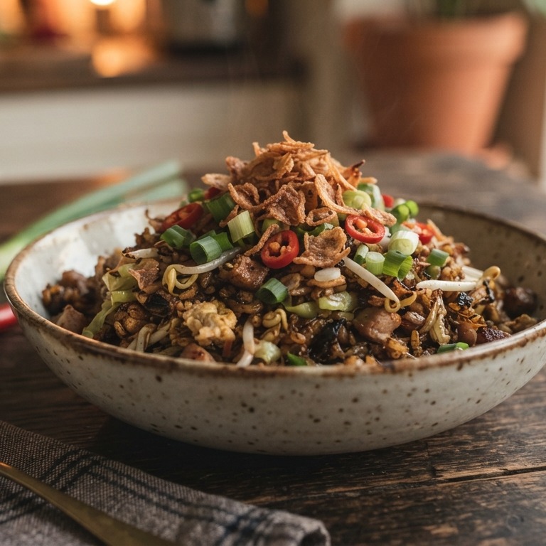 Babi nasi goreng recept