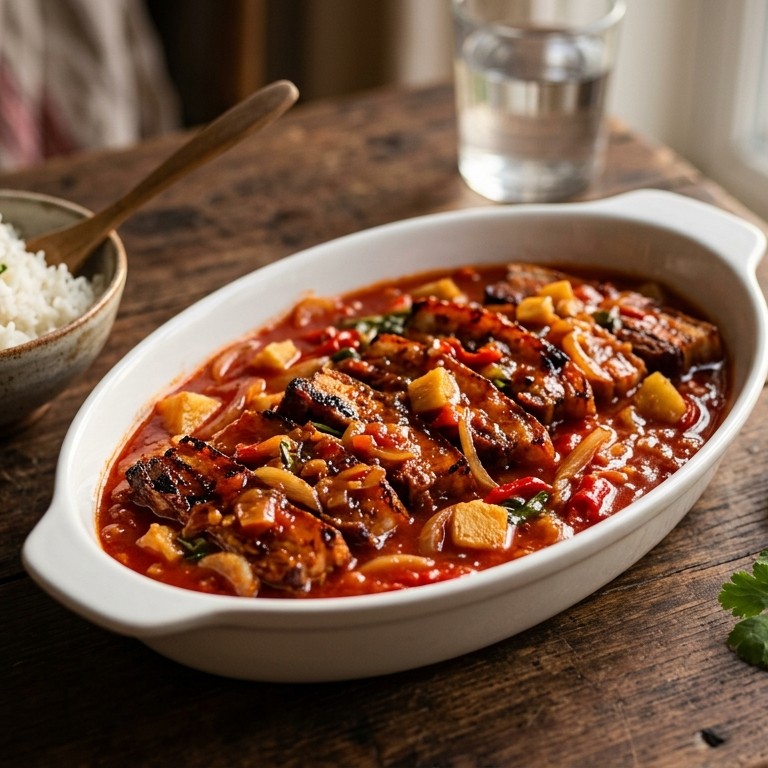 Babi pangang (zoetzuur varkensvlees met gember) recept