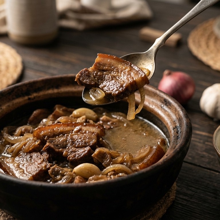 Babi tjitji (gekookt varkensvlees) recept