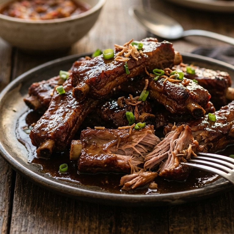 Babi unkep (gesmoorde gekruide varkensribbetjes) recept