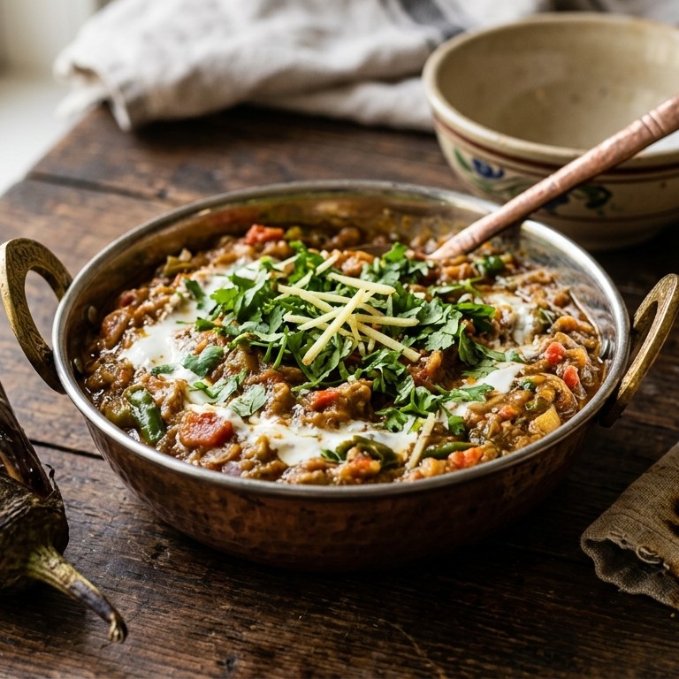 Baingan Bharta (aubergine curry) recept
