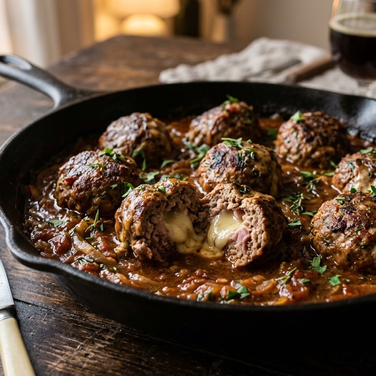 Balletjes met kaas en ham recept