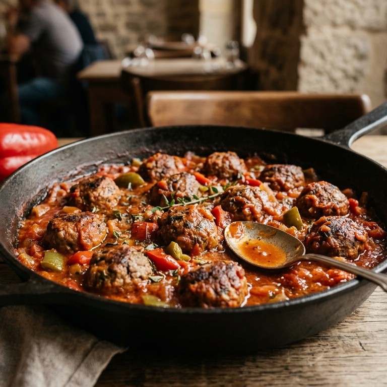 Balletjes  uit Cajet in tomatensaus recept