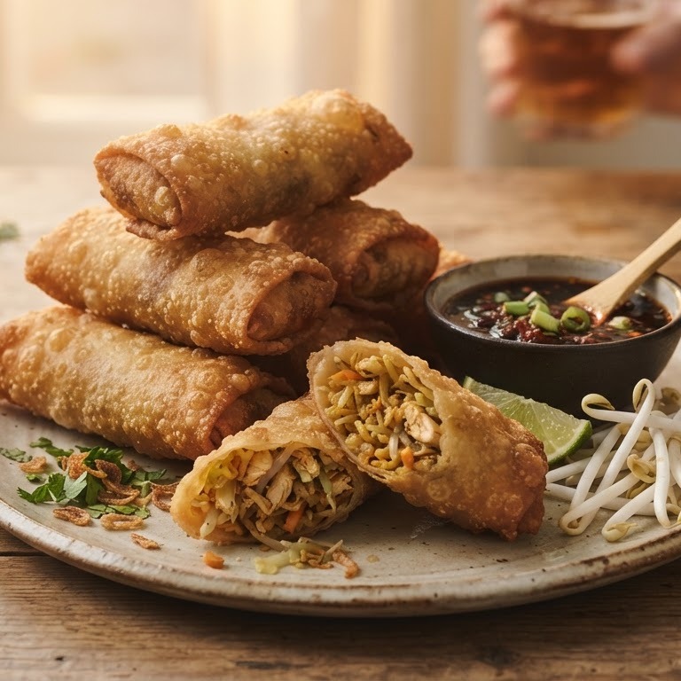 Bami kip loempia's recept