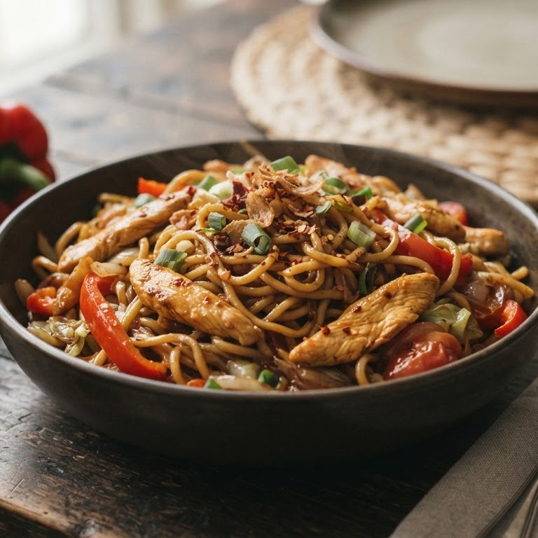 Bami met kip recept