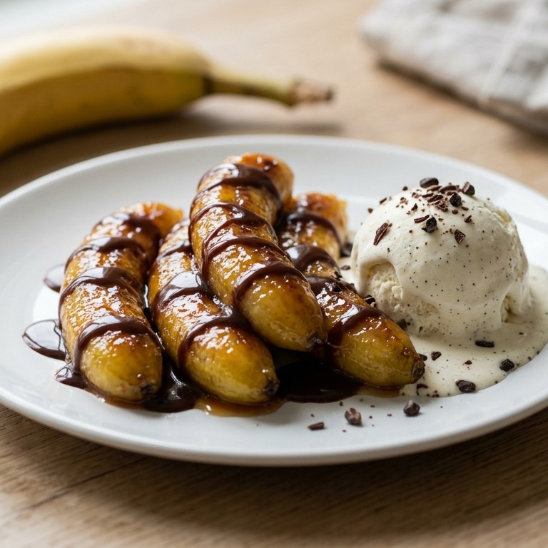 Banaan met chocoladesaus recept