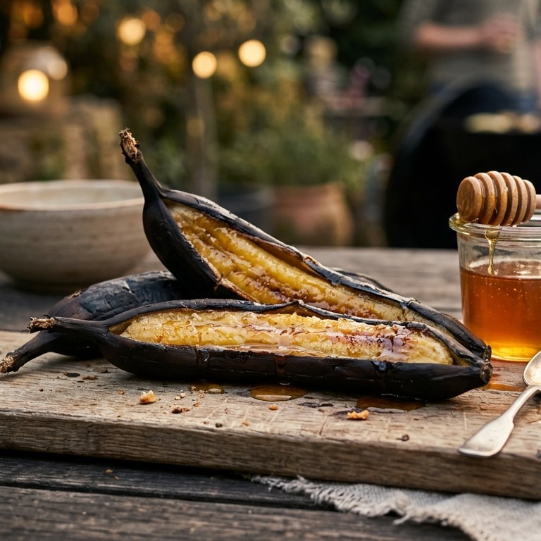 Banaan op de BBQ recept