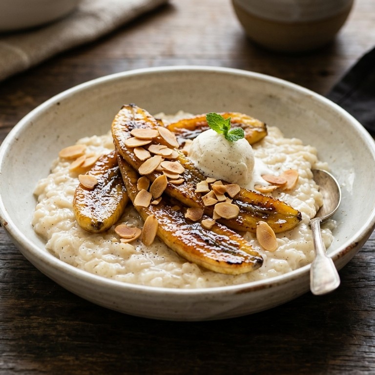 Bananen met kokos-roomrijst recept