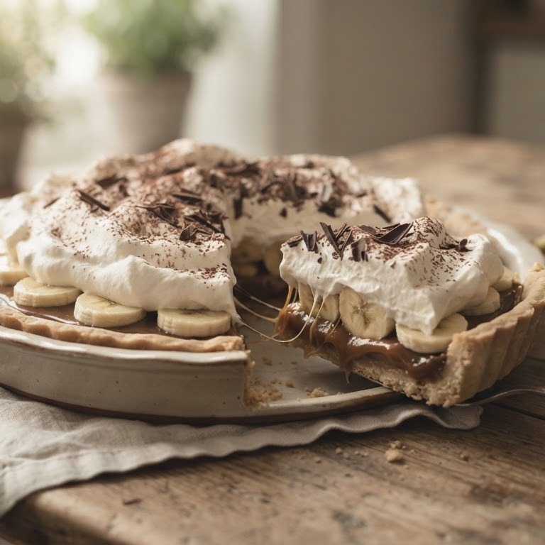 Bananentaart met caramel  (Bannofee) recept