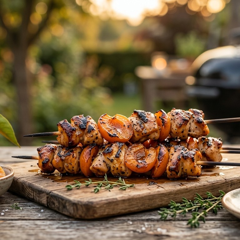 Barbecuekipspiesjes recept