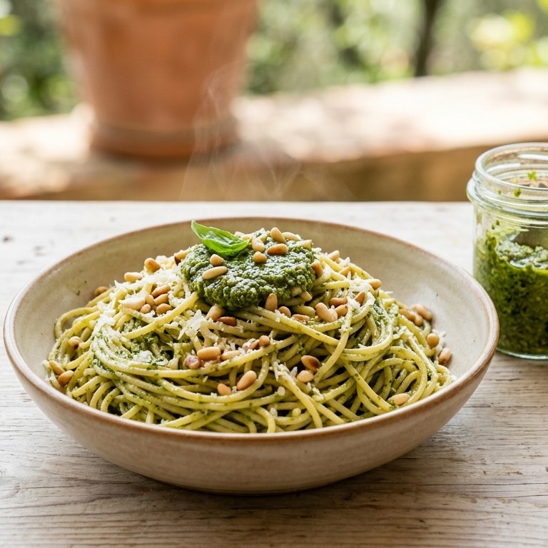 Basilicum pesto met pijnboompitjes recept