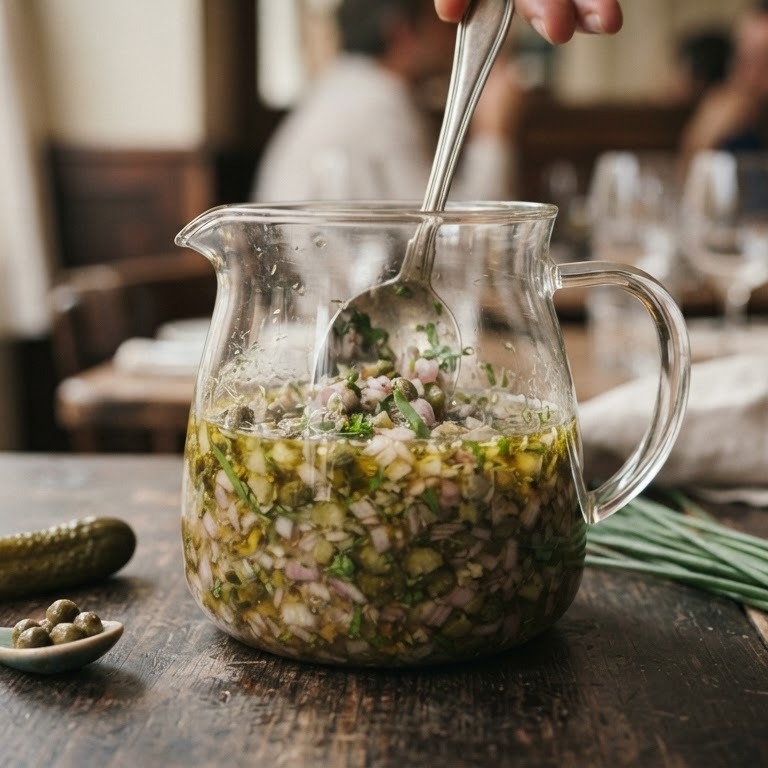 Basis koude saus: Vinaigrette (5 deciliter) recept