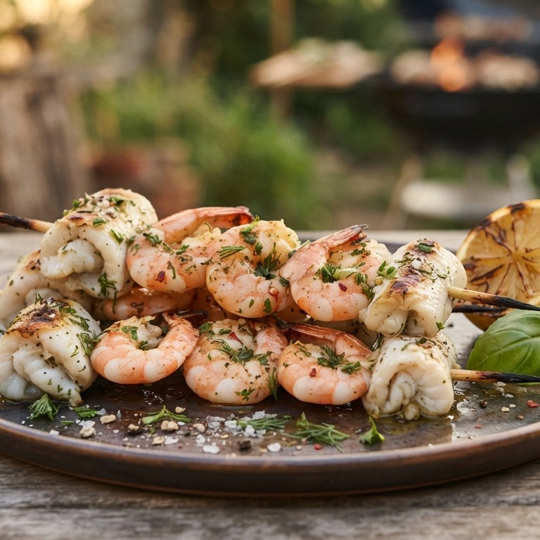 BBQ Gambaspies met schol recept