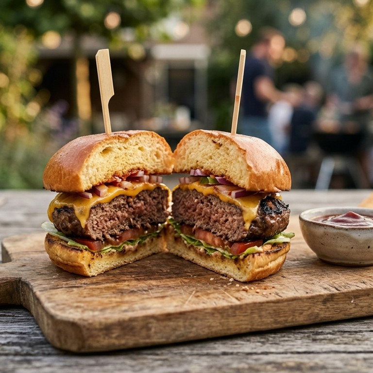 BBQ Hamburger (1) recept