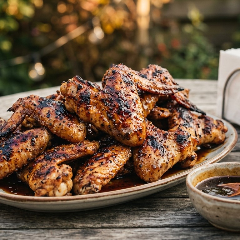 BBQ Kip peppered wings recept