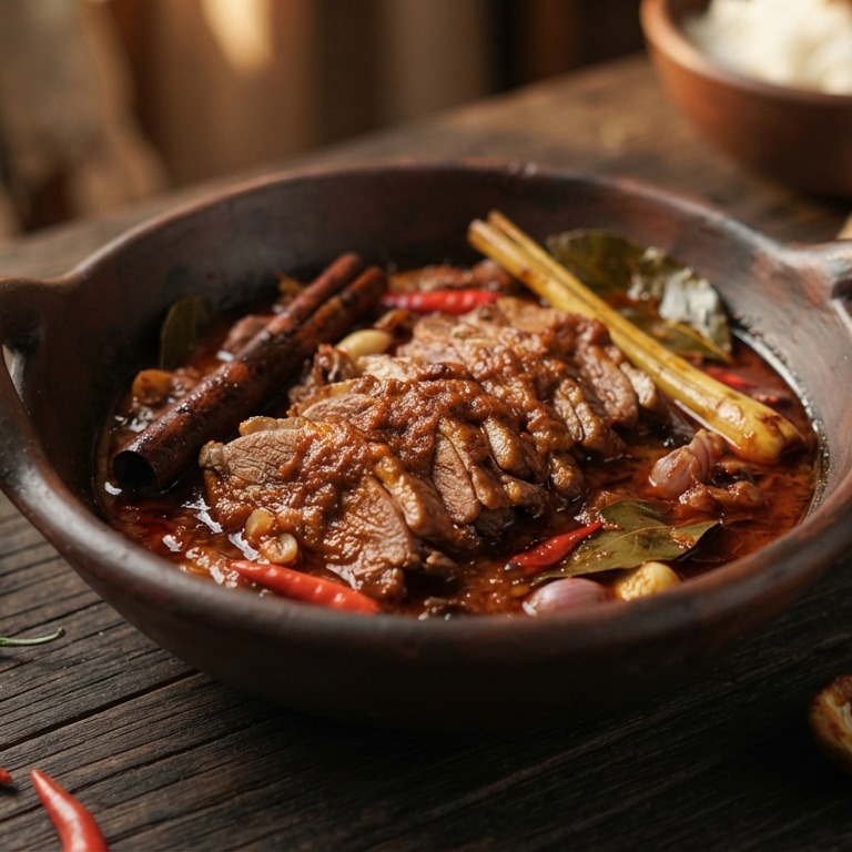 Bebek direbus dalam pedas (gestoofde eend in een pittige saus) recept