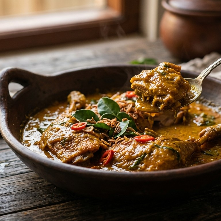 Bebek Madera (gefrituurde eend in pittig sausje) recept