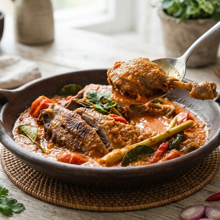 Bebek Pandang (zoetzure eend) recept