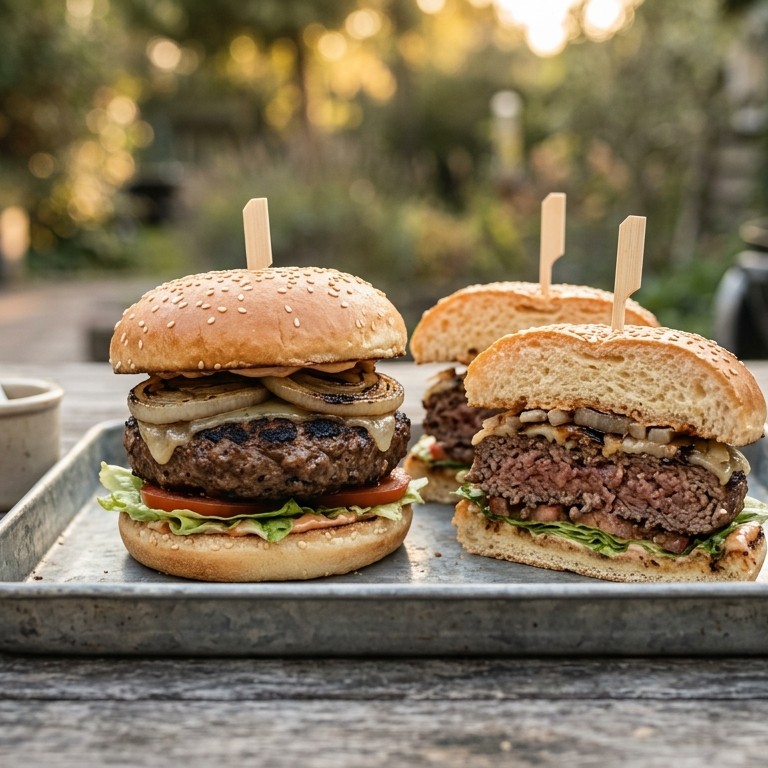 Beefburgers recept