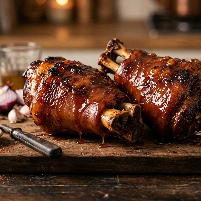 Beenhammetje met whiskey en honing recept