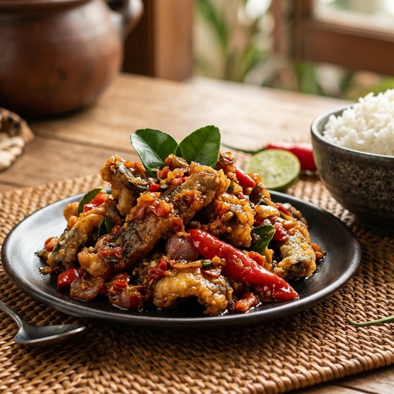 Belut belado (Gebakken paling) recept