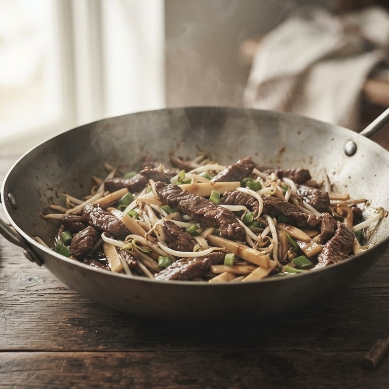 Biefstuk in de wok recept