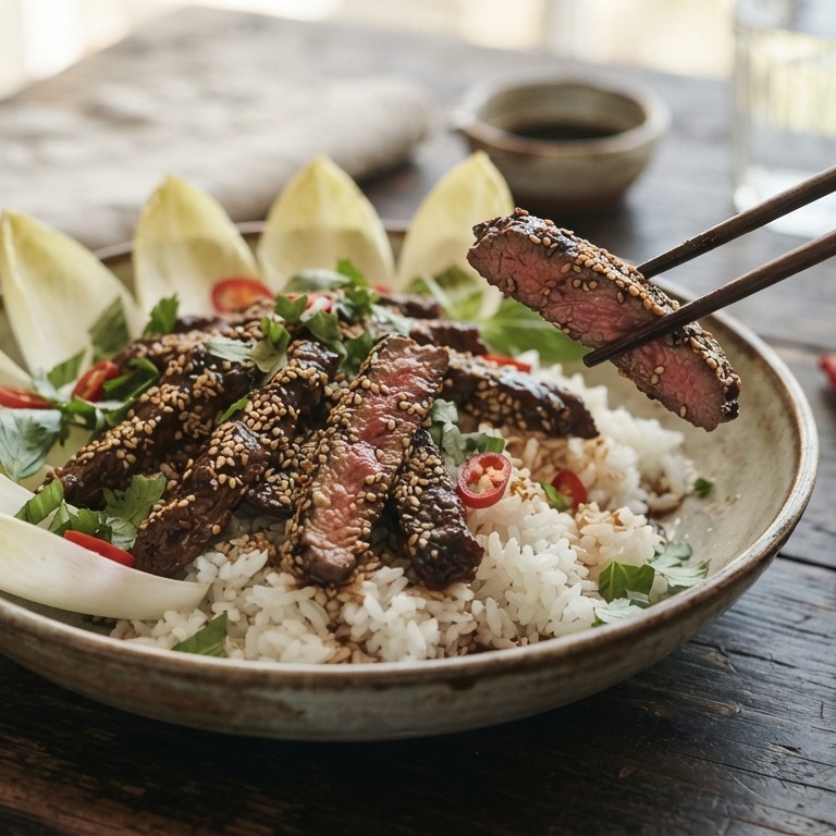 Biefstuk met sesamzaad recept