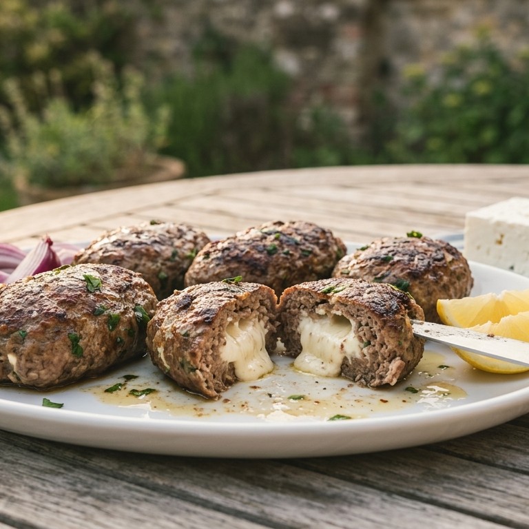 Bifteki (met feta gevulde gehaktballetjes) recept