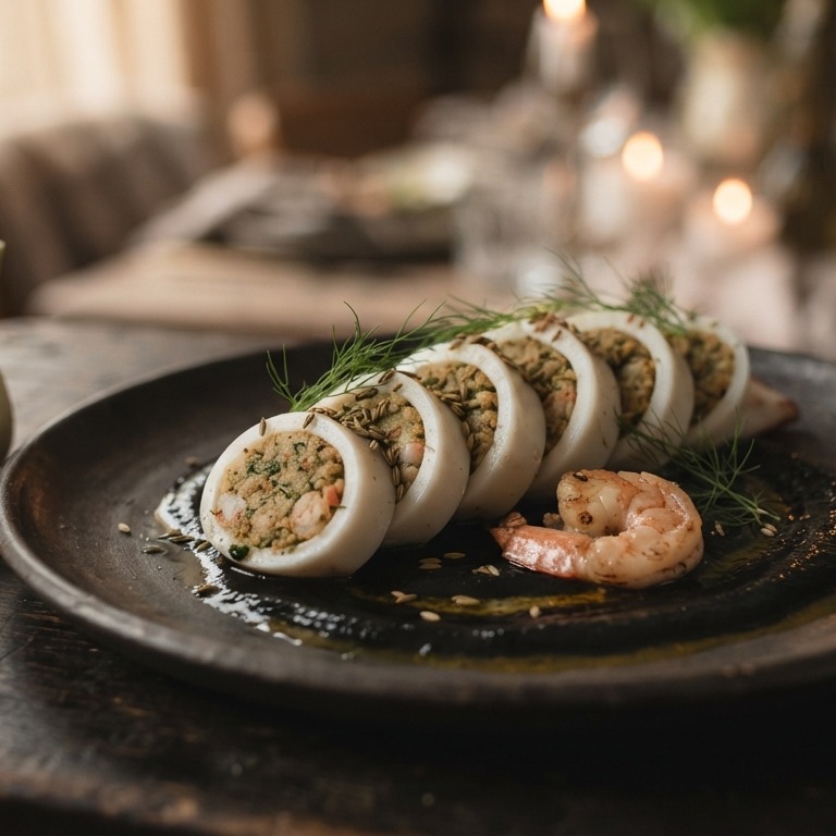 Bijzonder gevulde pijlstaartinktvis recept